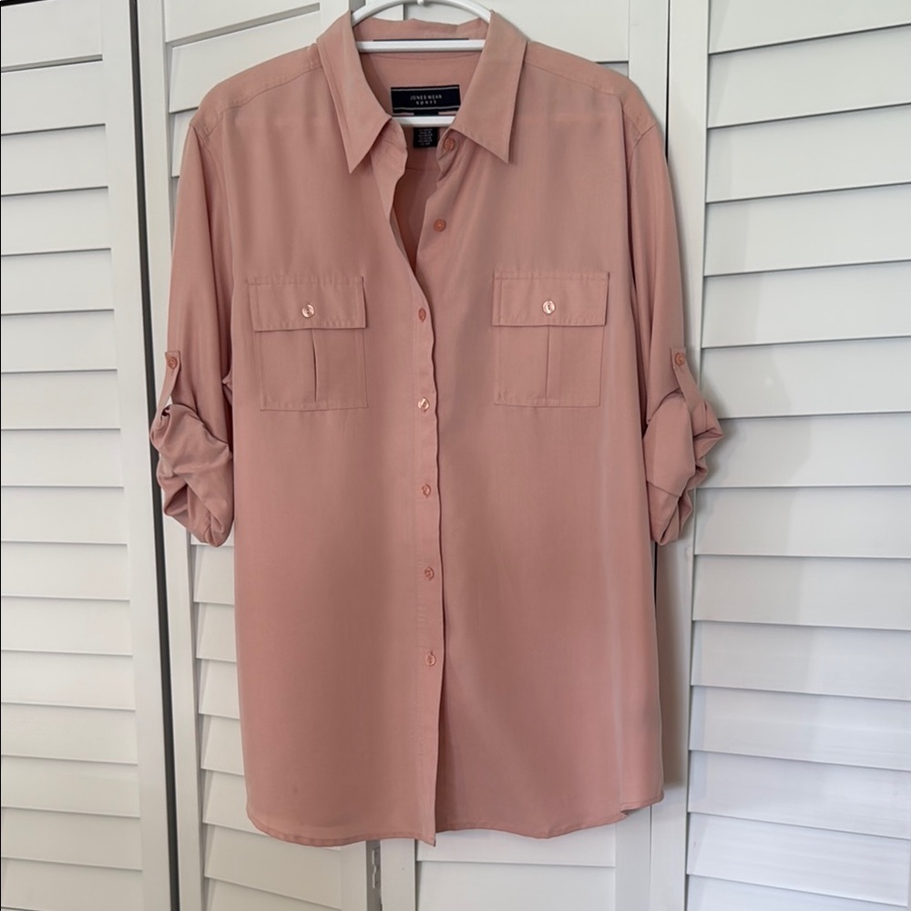 Jones Wear Women's Blouse in Soft Pink Size 16